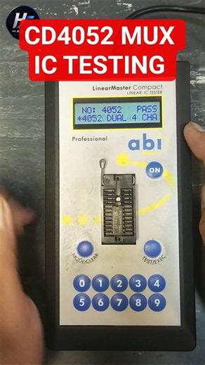 How to Test CD4052 Multiplexer IC Using LinearMaster Tester | Analog IC Testing #Shorts