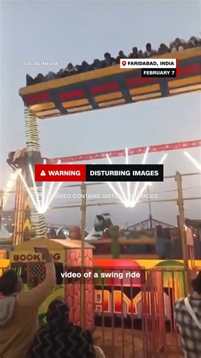 A police officer was killed, and multiple people were injured after a swing ride collapsed at a fair in Faridabad, India. | CNN