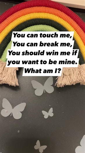 You can touch me, You can break me, You should win me if you want to be mine. What am I? #riddle #quiz #viral #reels | Rob And Elizabeth