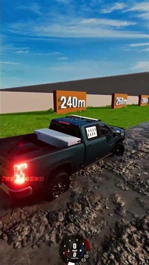 Extreme Truck Brake Test on Muddy Dirt Track! 🛻💨 #beamngdrive
