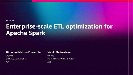 AWS re:Invent 2025 - Enterprise-scale ETL optimization for Apache Spark (ANT336) | Soumil S.