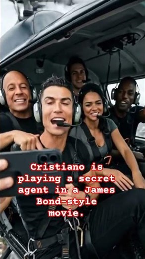 Cristiano is playing a secret agent in a James Bond-style movie#shortvideo #shorts #cr7 #film #duet
