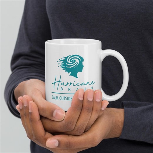 Hurricane Brain Coffee Mug | Overthinking, Anxiety Humor Ceramic Cup L Office Gift. - Etsy