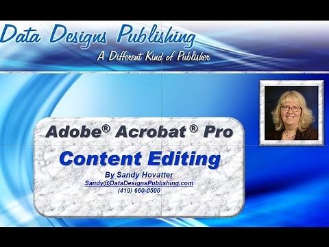 Adobe Acrobat Pro Content Editing Features