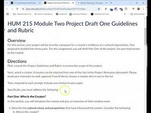 SNHU HUM 215 Module 2 Assignment Walkthrough