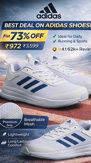 👉 Adidas Running Shoes Under ₹1000 😳 73% OFF | Best Budget Shoes India