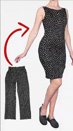 Upcycle Old Pants into Style Dress 🪡 🧵✂️ ✌️