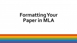 MLA Formatting Your Paper.mp4