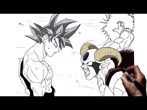 How To Draw Goku (MUI) vs Moro | Step By Step | Dragonball