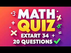 Math Quiz Part 34 | 20 Easy Math Questions with Answers ✓ | Brain Test
