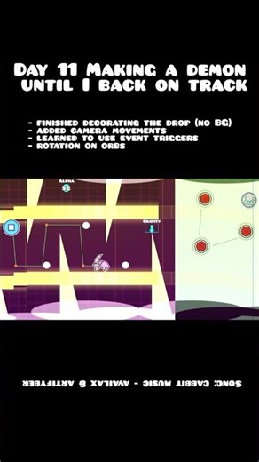 must've been the wind.. - day 12 making a demon level in geometry dash