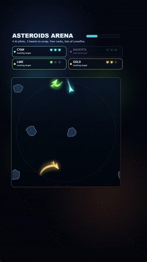 ASTEROIDS ARENA INTENSE ASTEROID DOGFIGHT GAMEPLAY