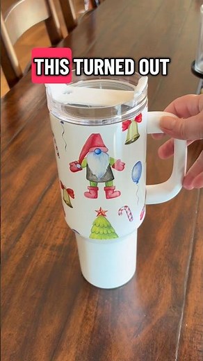 #ad make a 40 oz sublimation tumbler with HTVRONT’s tumbler heat press! ‪@HTVRONTOfficial‬