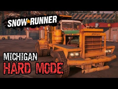 #14 Let's play // Snowrunner -- HARD MODE 1ST PERSON POV -- Michigan [NO COMMENTARY]