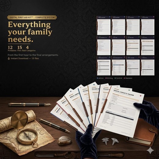 Funeral Program Template Bundle | Death Administration Kit Printable PDF | Complete Funeral Planning System | Instant Download - Etsy