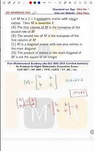 JEE Advanced Matrix Question Fast Solution | Class 11–12 Maths #jeemains