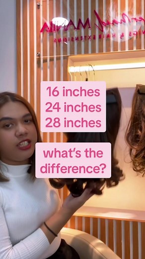 16, 24, and 28 inches – whats the difference, mga sis! #hairextensions #hairextensionsph #hairextensionsqc #hairextensionsmanila