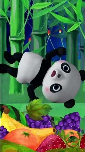 Five Little Pandas Jumping on the Bed! 🐼 #abc #shorts