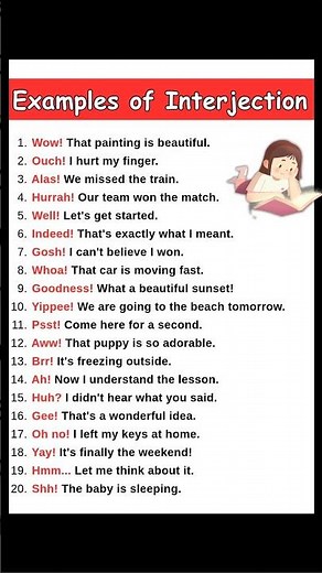 20 Interjection Sentences | Learn English Grammar with Easy Examples