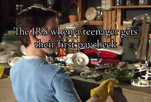 Young Sheldon IRS Meme: First Paycheck