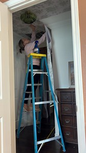 6.9K views · 86 reactions | Finished my first unfinished project, wallpaper on the ceiling in the hallway between the girls rooms! Only 500,000 more unfinished projects to go! | Kristyn Cole | Facebook