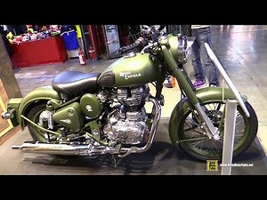 2015 Royal Enfield Classic 500 Battle Green - Walkaround - 2014 EICMA Milan Motorcycle Exhibition
