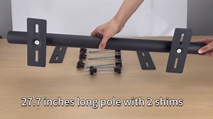 Deck Umbrella Mount, Adjustable Patio Umbrella Holder for Deck Railing, Attachable to Mounting Brackets - Securely Maximizes Deck Space (Dark)