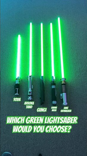 Yoda, Luke, Ahsoka, Gungi, Sabine – Who Has the Best Green Lightsaber? #lightsabers #starwarsshorts