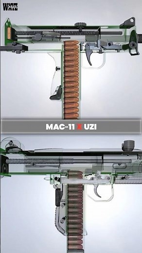 Blowback Action: MAC-11 vs Uzi In Slow Motion (Animation)