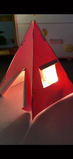 DIY cute mini tent ⛺️#DIYPaperCraft #papercrafttutorial #papercrafts #tiktokdiy #papercraftingideas #papercraft #cutethingtomake #PaperArtTutorials