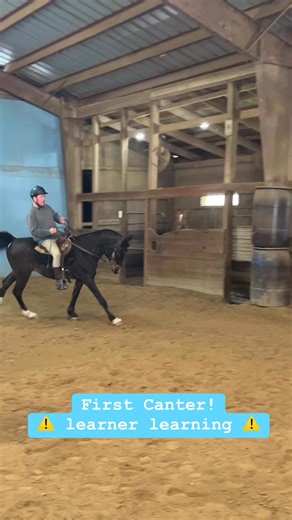John had an amazing First Canter while he was here with his wife Karen for a Rider Intensive 😎💪👏. #stableriding #stableridinglab #ridemorefallless #riderintensive #learnerslearning #allriders #deepseat #canter #firstcanter | Stable Riding
