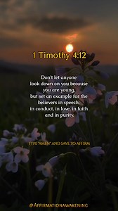 28K views · 2.3K reactions | 1 Timothy 4:12 #bibleverse | AffirmationAwakening | Facebook