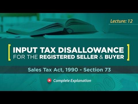 Lecture 12: Section 73 Explained | Banking Channel Rule | Input Tax Disallowance
