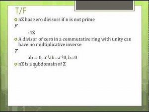 Modern Algebra (Abstract Algebra) Made Easy - Part 11 - Integral Domains