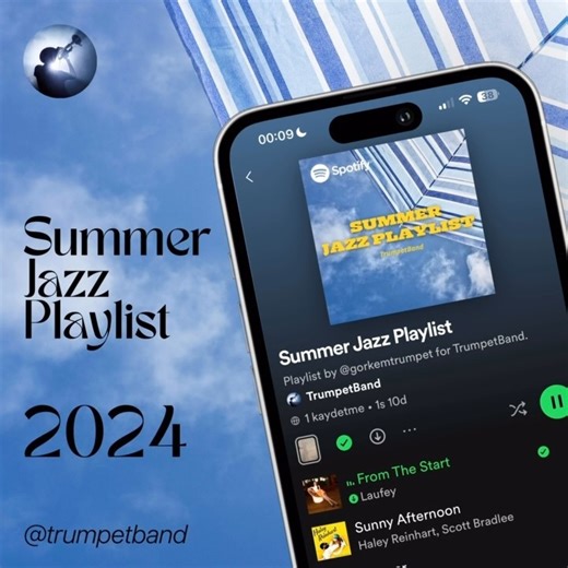 🦜 NEW SPOTIFY PLAYLIST • LINK IN BIO • Tag and share with friend who loves Jazz. 💯 Follow us on spotify. #jazz #jazzvideo #jazzmusic #spring #jazzmusic #jazzy #music #musician #musica #spotify #spotifyplaylist #amazonmusic #videooftheday #talentedmusicians #solosection #playlist #guitar #song #coversong #musicstudio #musica | TrumpetBand
