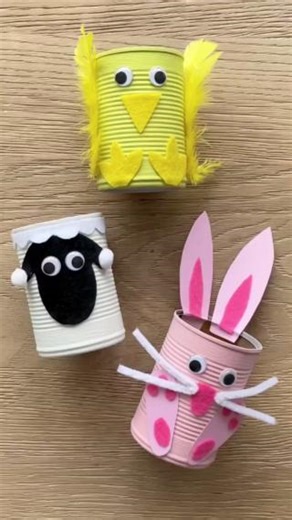 Keep the little ones entertained with these fun upcycling project! 🐰 Perfect as a spring craft project, you can make these fun animals using recycled cans, some craft paint and a few other household items. Find the project instructions on the Hobbycraft website: https://ow.ly/U7ES50V1SRX #Hobbycraft #KidsActivities #SpringCrafts #Upcycling | Hobbycraft