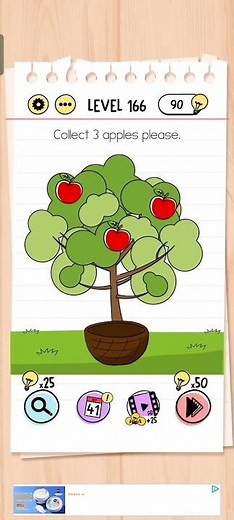 Brain Test Level 166 Walkthrough 🧺📳🍎🍎🍎 | Tricky Puzzle Solved! #Viral #Shorts #BrainTest #games