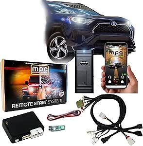 MPC Remote Starter with Smartphone Control Compatible with 2021-2025 Toyota RAV4 Prime/PHEV Hybrid Push-to-Start | Smartphone or Factory Key Fob Activated - Firmware Preloaded - USA Tech Support