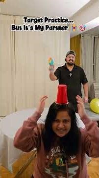 Target Practice On Each other 🫣| Couple Game #challenge #funny #couplegames #ytshorts #husbandwife