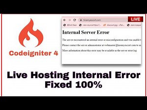 Internal Server Error 500 In Codeigniter 4 Live Hosting - Fixed 100%