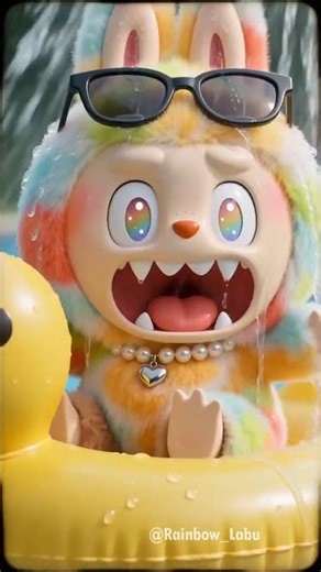 Making a Splash with Rainbow Labubu! 🌈💦