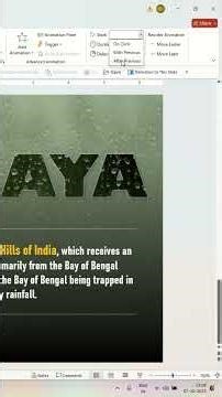 PowerPoint Animation | Bring the Wettest Place on Earth to Life! 🌧️✨ #meghalaya #ppt #slides