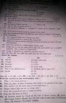 class 10 science objective question 2026 Mp board