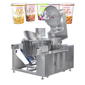 [Hot Item] High Quality Automatic Big Capacity Caramel Flavored Sweet Ss Electric Operated Popcorn Popper Machine