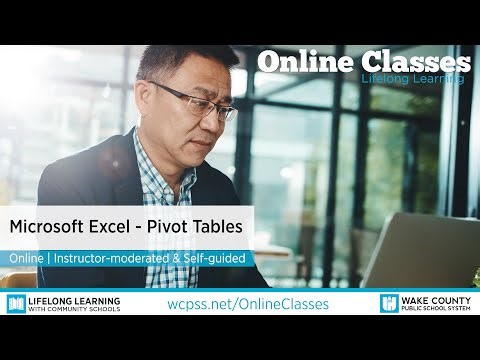 WCPSS Adult Online Classes - Microsoft Excel - Pivot Tables