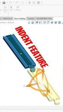 Indent feature in solidworks #shorts #ytshorts #solidworks #malviyacadsolution #cad