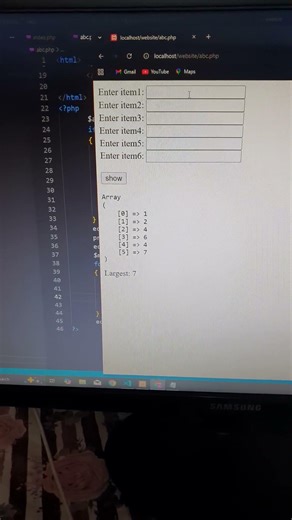 Php | find largest number in array | CodeLearning