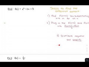 Difference Quotient Practice Problems