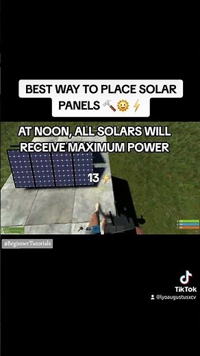 Solar panel tips for new players on Rust! | Beginner Tutorials. #rust #gaming #fyp #shorts