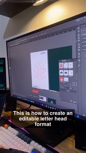 Martin Kesene | Brand designer on Instagram: "This is how you can create letter head formats that clients can type on. Most designers and clients usually look to pdf to word converters and that usually scatter the texts and sometimes doesn’t just work well, so if you have the JPEGs of your letter head sent to you, this is how you can go about it, you can even also separate the header from the footer and work with that seamlessly too. #logodesign #logodesigner #letterhead #editableletterheadforma